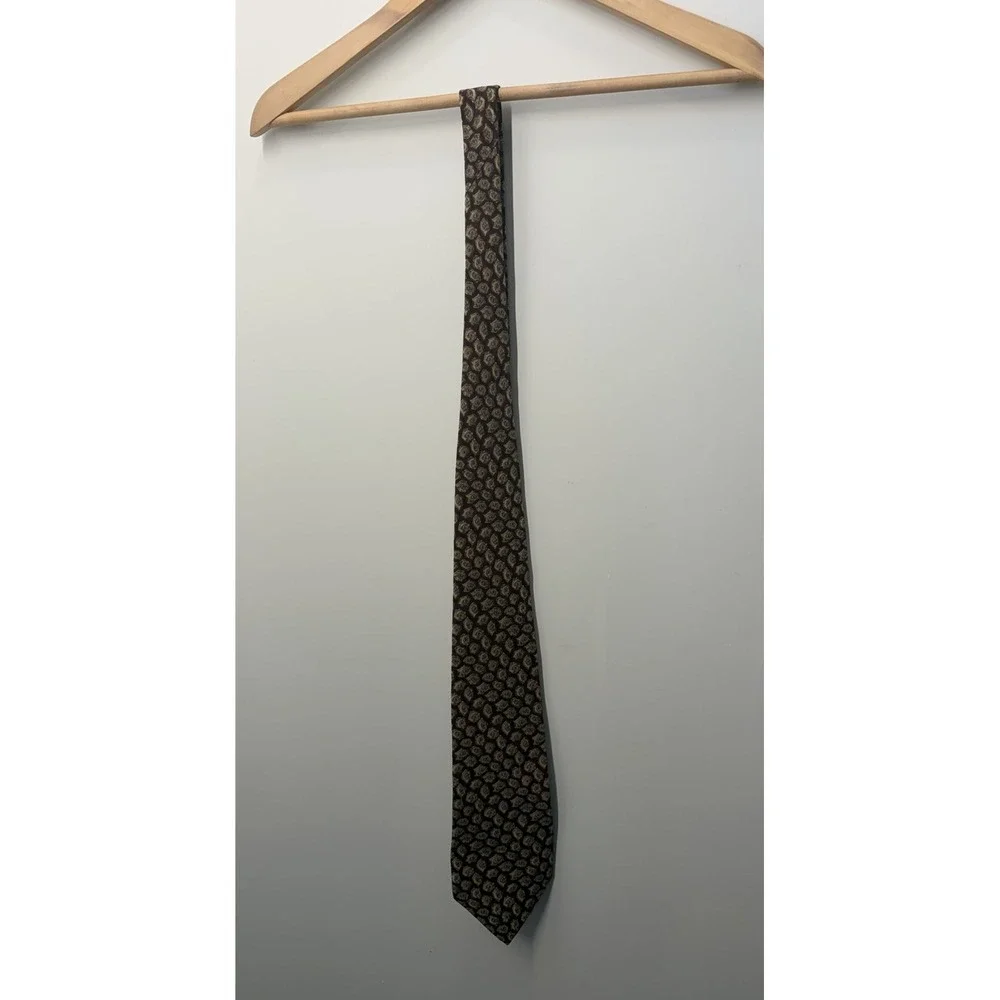 MARK ALEXANDER Men's Necktie Italian Silk Geometric Tie Vintage